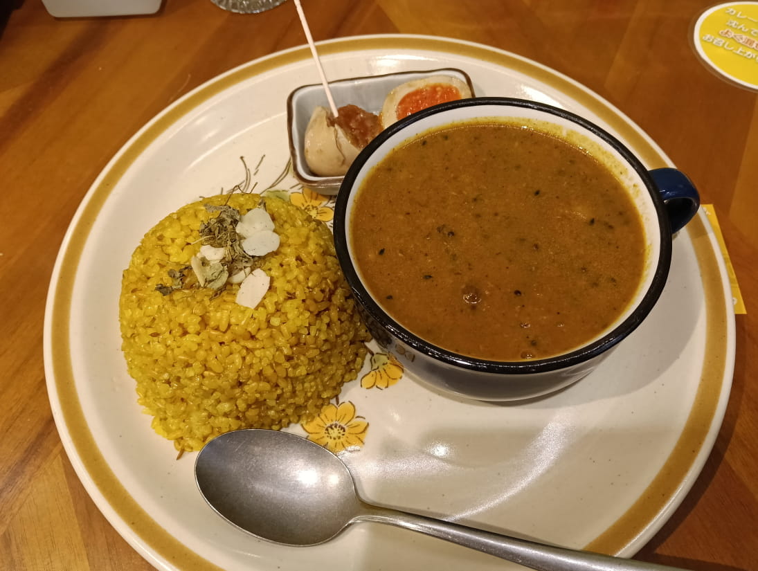 野菜カレー＋煮卵